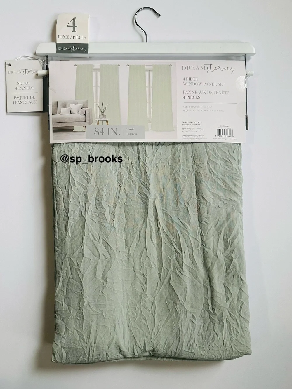 🎁4PC Dream Stories Window Panel Set - 36” x 84” - Maven-Matcha Green